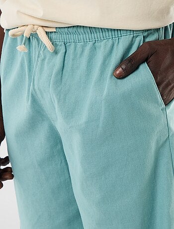 Bermuda em linho misturado