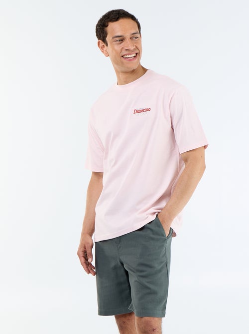 Bermuda em moletão leve com cordões de ajuste - Kiabi