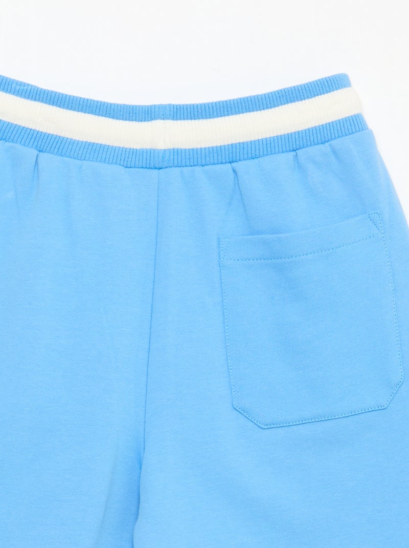 Bermuda em moletom Azul - Kiabi