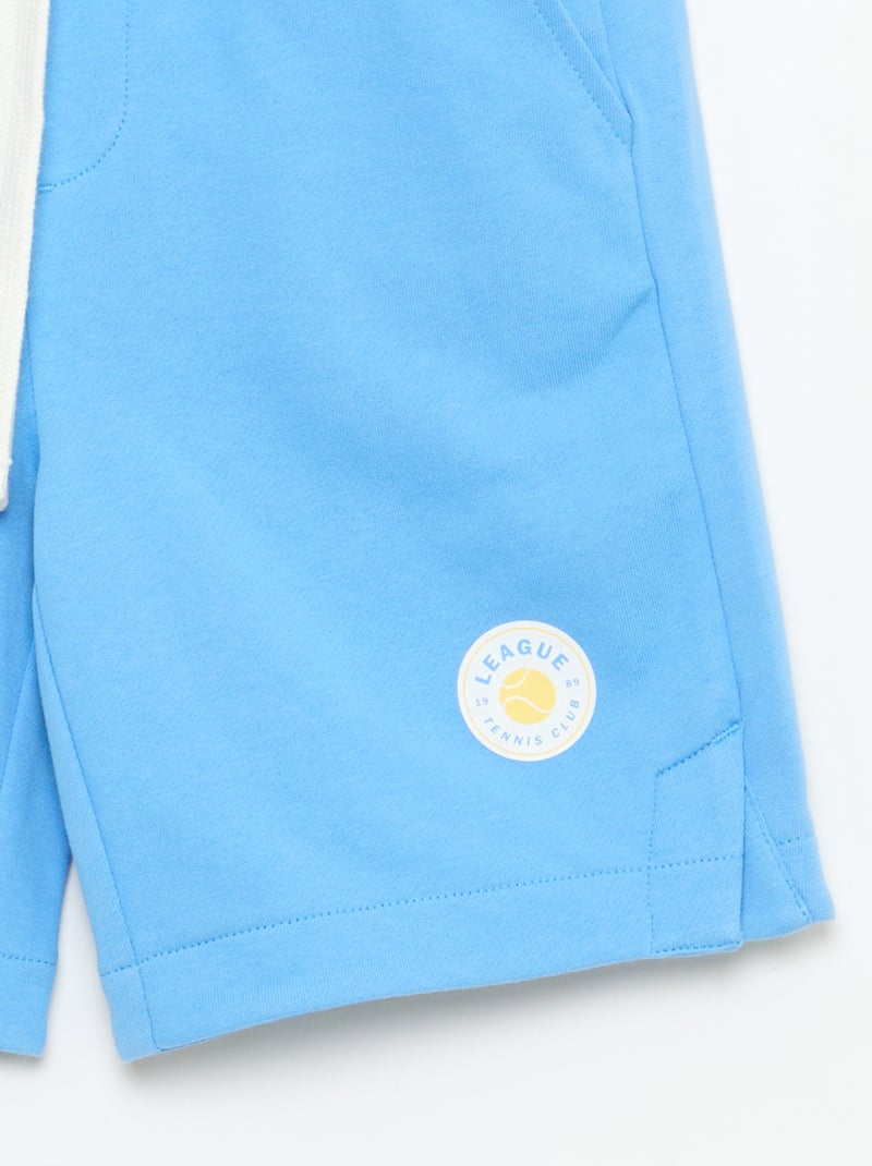 Bermuda em moletom Azul - Kiabi