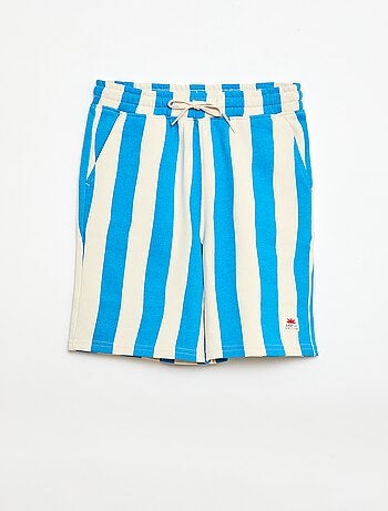 Bermuda em moletom com padrão e 2 bolsos