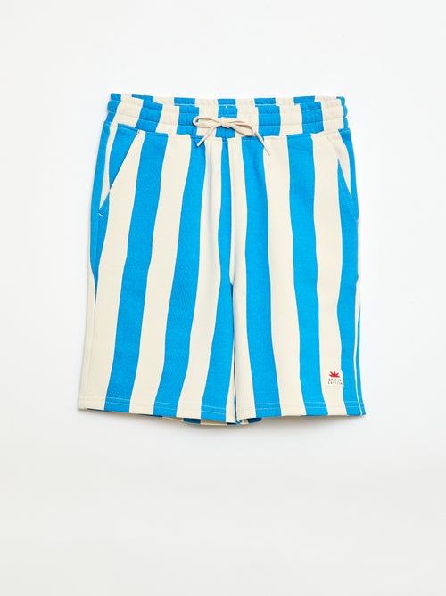 Bermuda em moletom com padrão e 2 bolsos - Kiabi