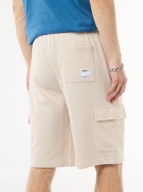 Bermuda em moletom leve com bolsos com aba - Kiabi