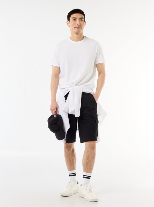 Bermuda em moletom leve com bolsos com aba - Kiabi