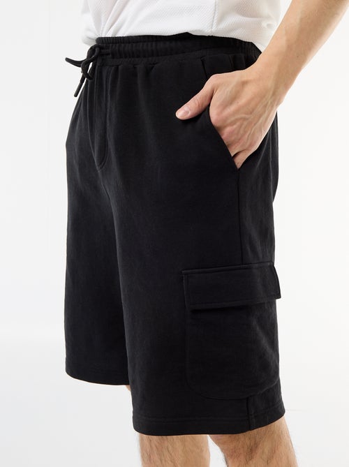 Bermuda em moletom leve com bolsos com aba - Kiabi