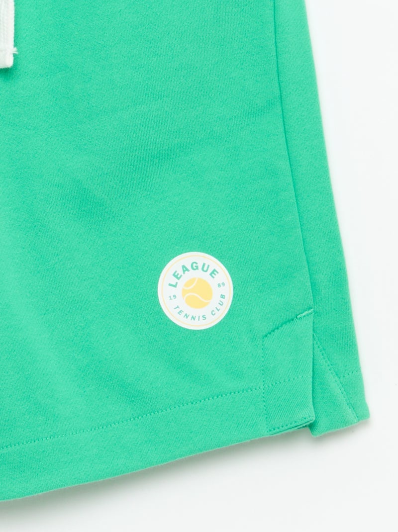 Bermuda em moletom Verde - Kiabi