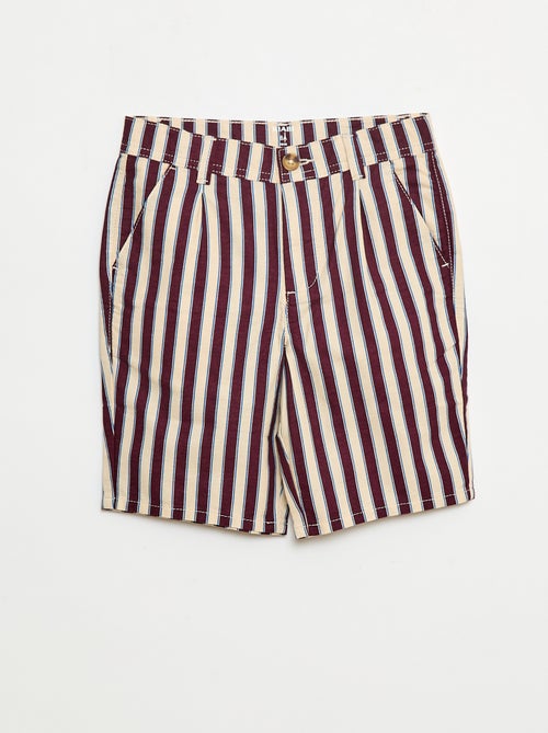 Bermuda em oxford ajustável - Kiabi