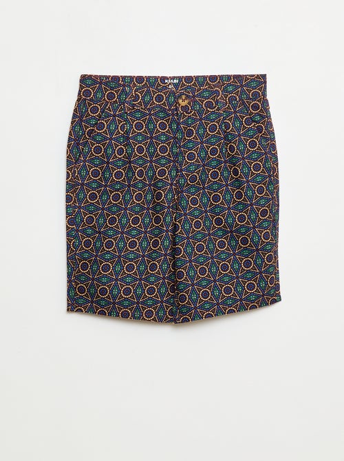 Bermuda em oxford ajustável - Kiabi