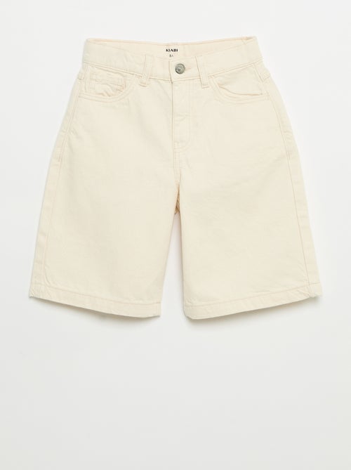 Bermuda em sarja 5 bolsos - Kiabi