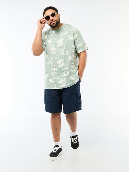 Bermuda em sarja com multibolsos - Kiabi