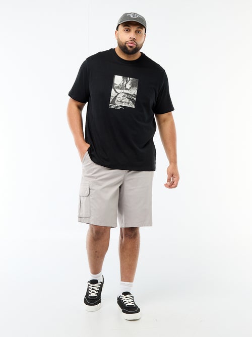 Bermuda em sarja com multibolsos - Kiabi