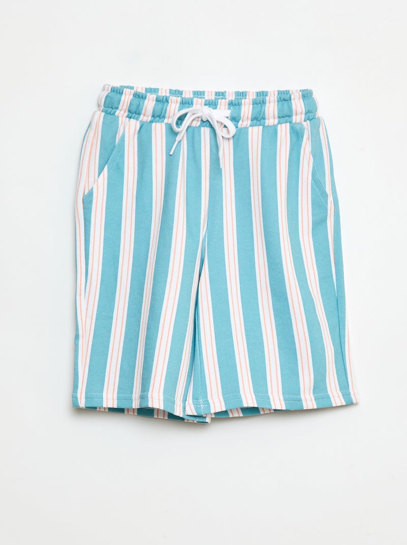 Bermuda french terry estampado Azul - Kiabi