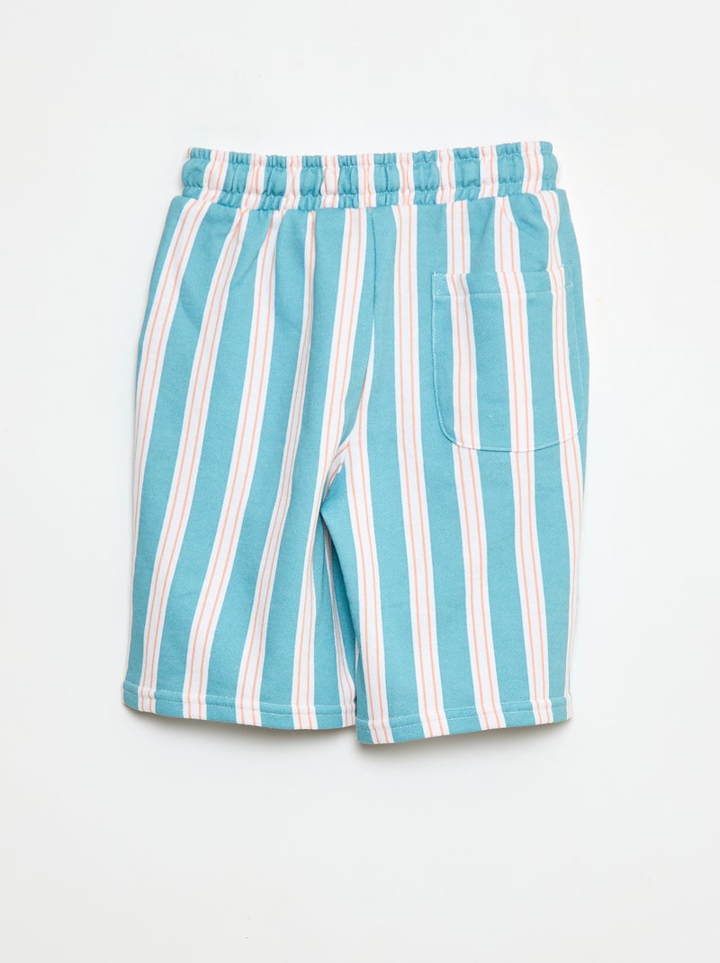 Bermuda french terry estampado Azul - Kiabi