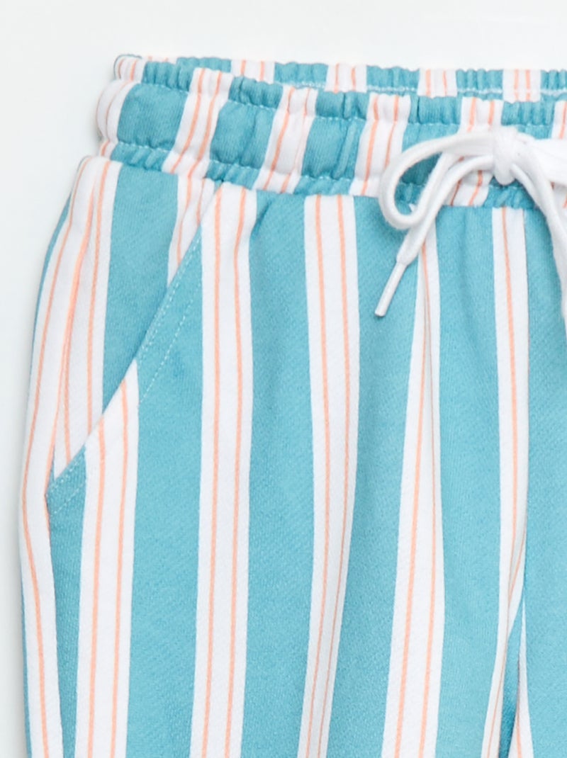 Bermuda french terry estampado Azul - Kiabi