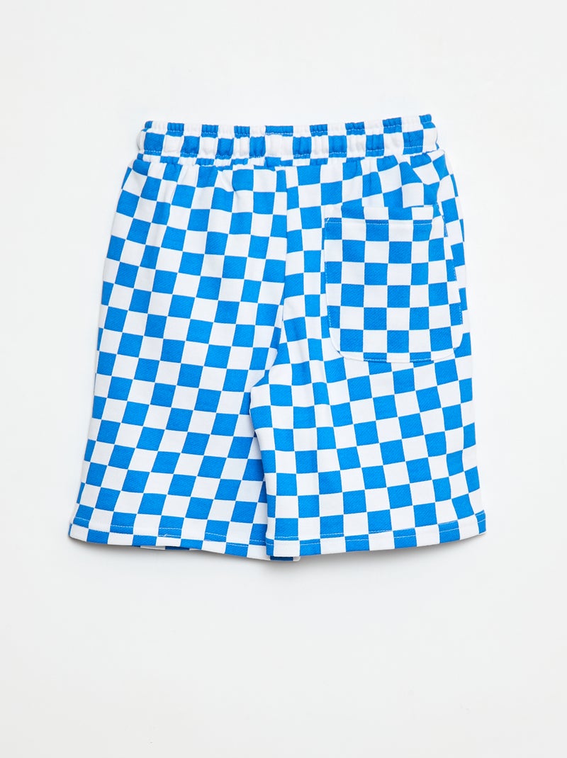 Bermuda french terry estampado Azul - Kiabi