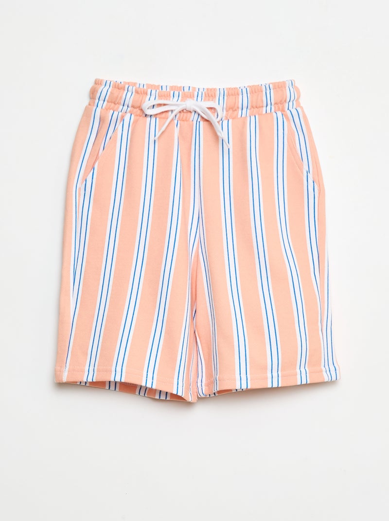 Bermuda french terry estampado Laranja - Kiabi