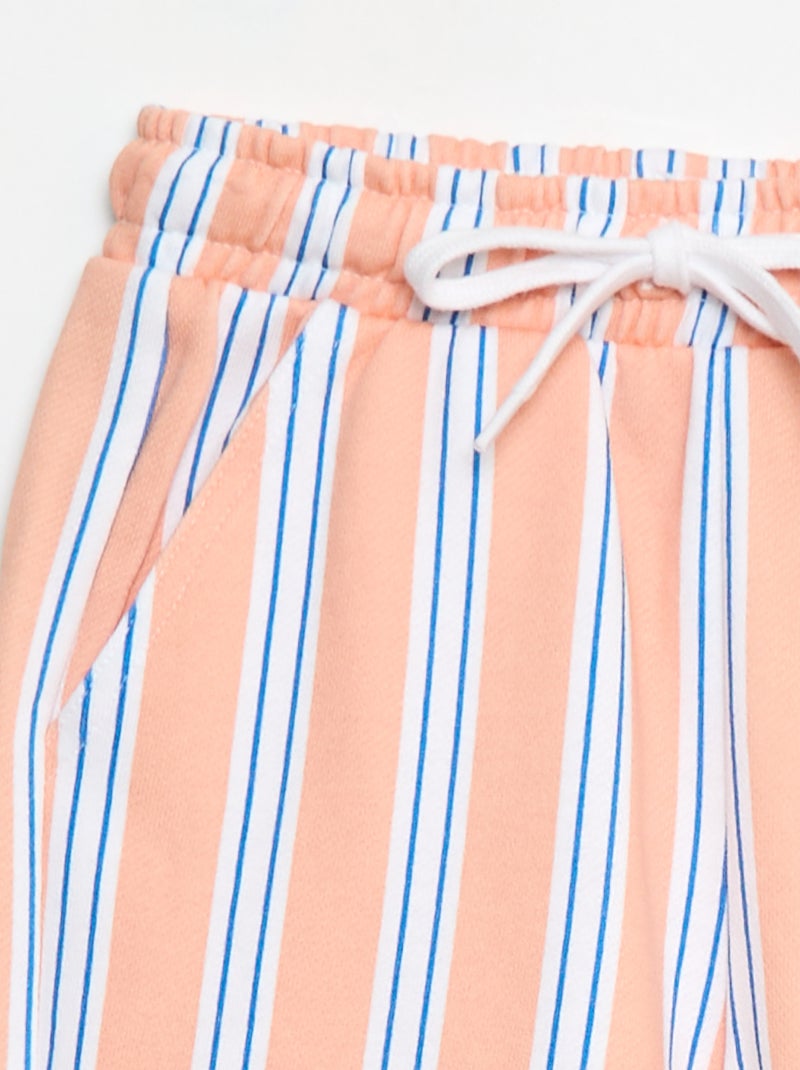 Bermuda french terry estampado Laranja - Kiabi