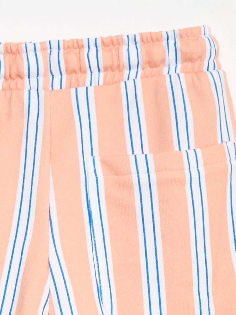 Bermuda french terry estampado Laranja - Kiabi