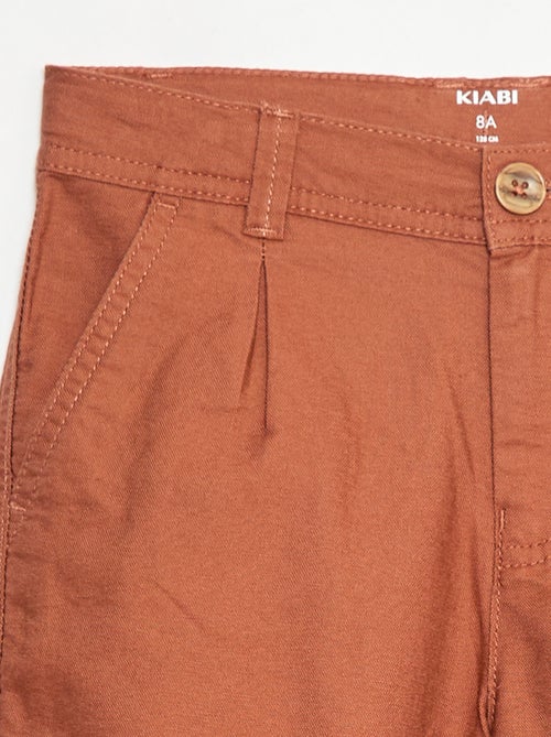 Bermuda leve com efeito linho em oxford - Kiabi