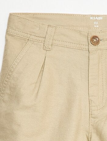 Bermuda leve efeito linho em oxford