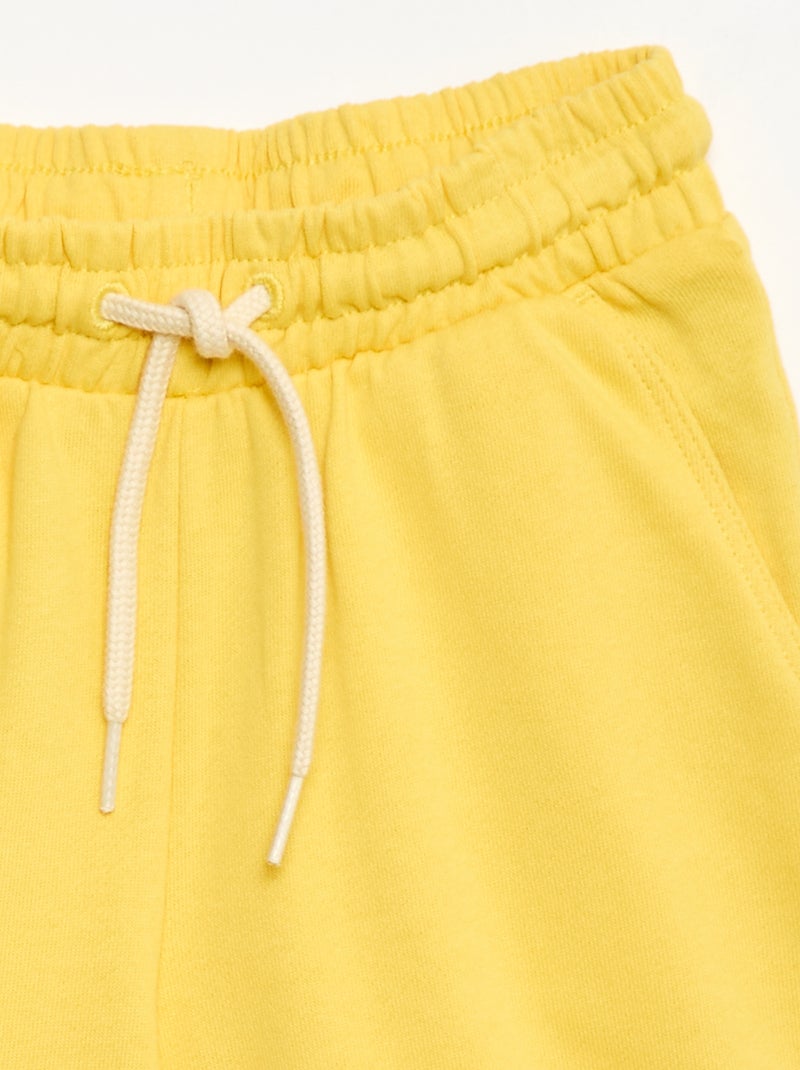 Bermuda liso em algodão Amarelo - Kiabi