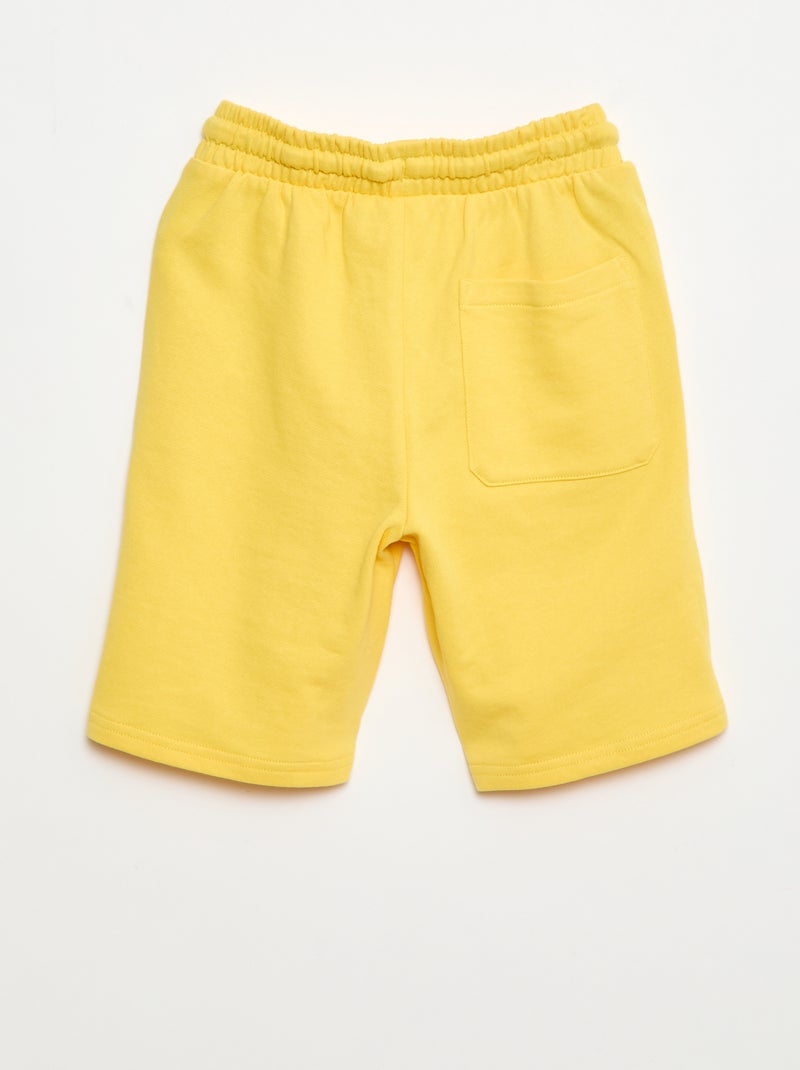 Bermuda liso em algodão Amarelo - Kiabi