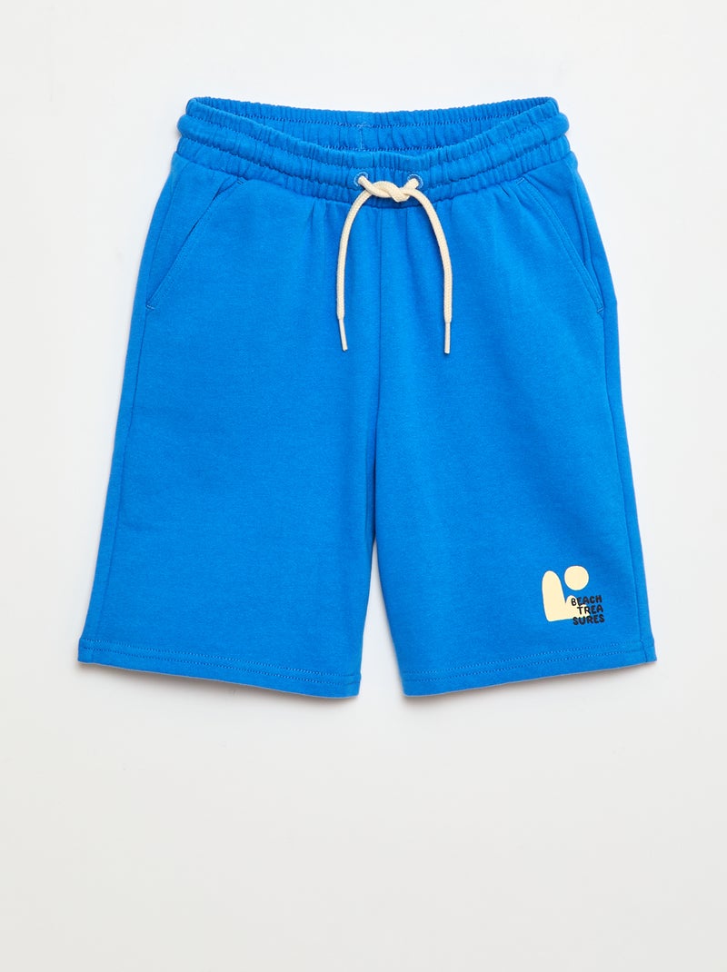 Bermuda liso em algodão Azul - Kiabi