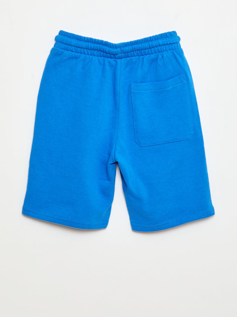 Bermuda liso em algodão Azul - Kiabi