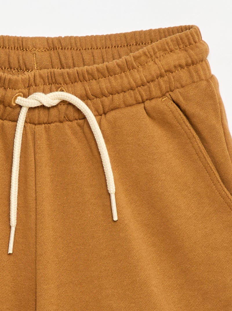 Bermuda liso em algodão Castanho - Kiabi