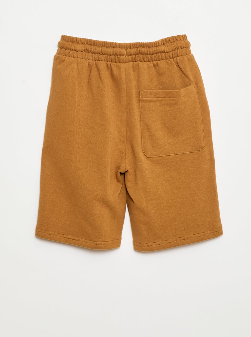 Bermuda liso em algodão Castanho - Kiabi