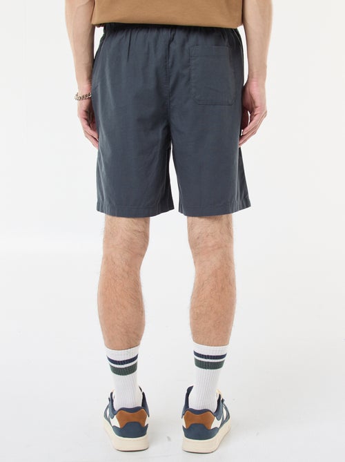 Bermuda liso em algodão e linho - Kiabi Bermuda liso em algodão e linho - Kiabi