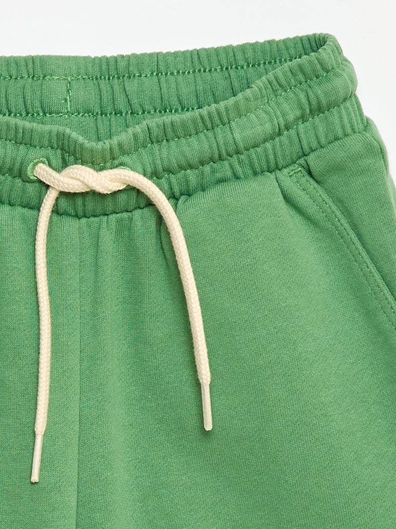 Bermuda liso em algodão Verde - Kiabi