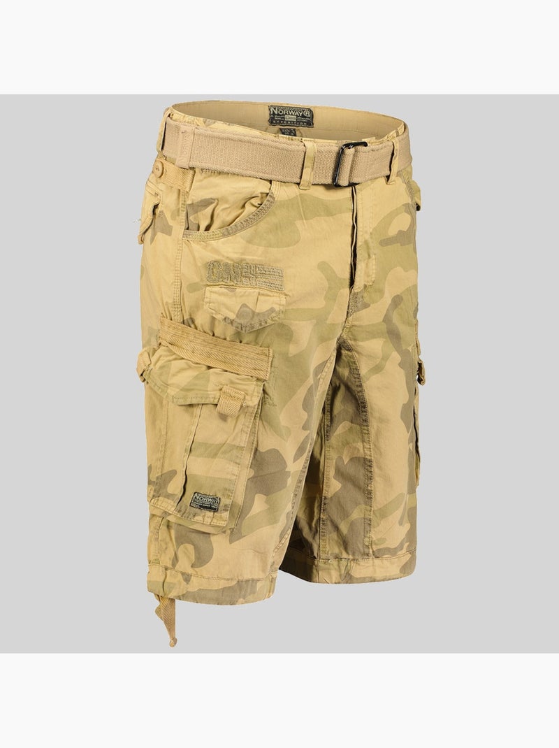Bermuda panoramique camo – geographical norway Bege-areia - Kiabi