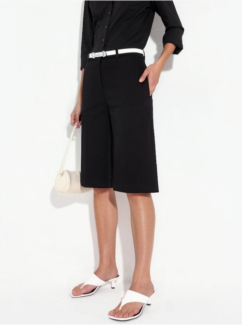 Bermuda straight fit (sem cinto) hiccup - Kiabi Bermuda straight fit (sem cinto) hiccup - Kiabi