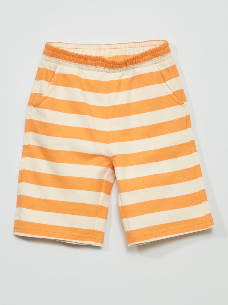 Bermudas às riscas LARANJA - Kiabi