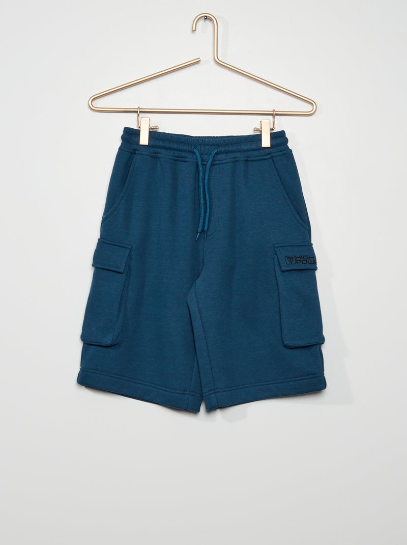 Bermudas cargo em moletão BRANCO - Kiabi