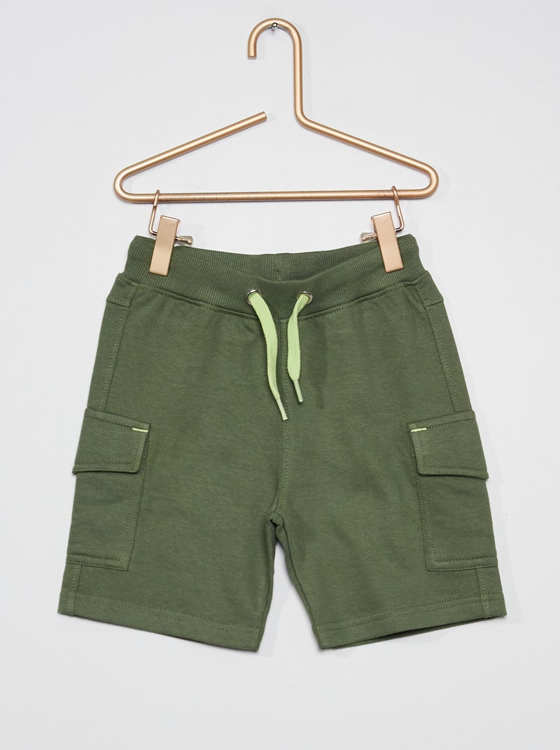 Bermudas cargo em moletão CAQUI - Kiabi