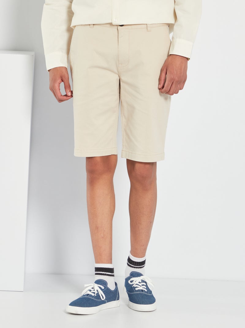 Bermudas chino +1,90 m BEGE - Kiabi