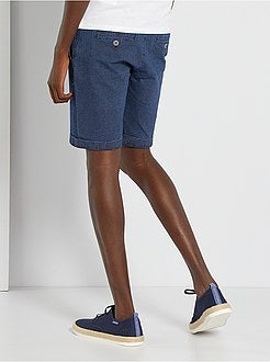 Bermudas chino aos quadrados - Kiabi