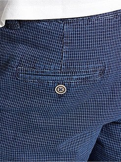 Bermudas chino aos quadrados - Kiabi