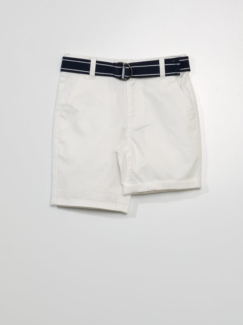 Bermudas chino Branco - Kiabi