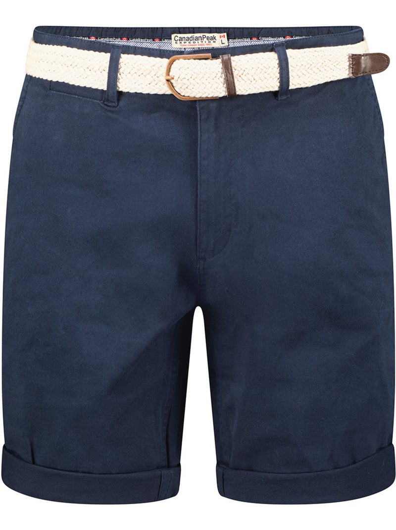 Bermudas chino com cinto plageak – canadian peak Azul-marinho - Kiabi