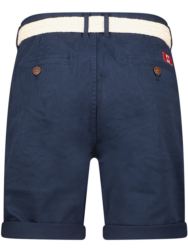 Bermudas chino com cinto plageak – canadian peak Azul-marinho - Kiabi