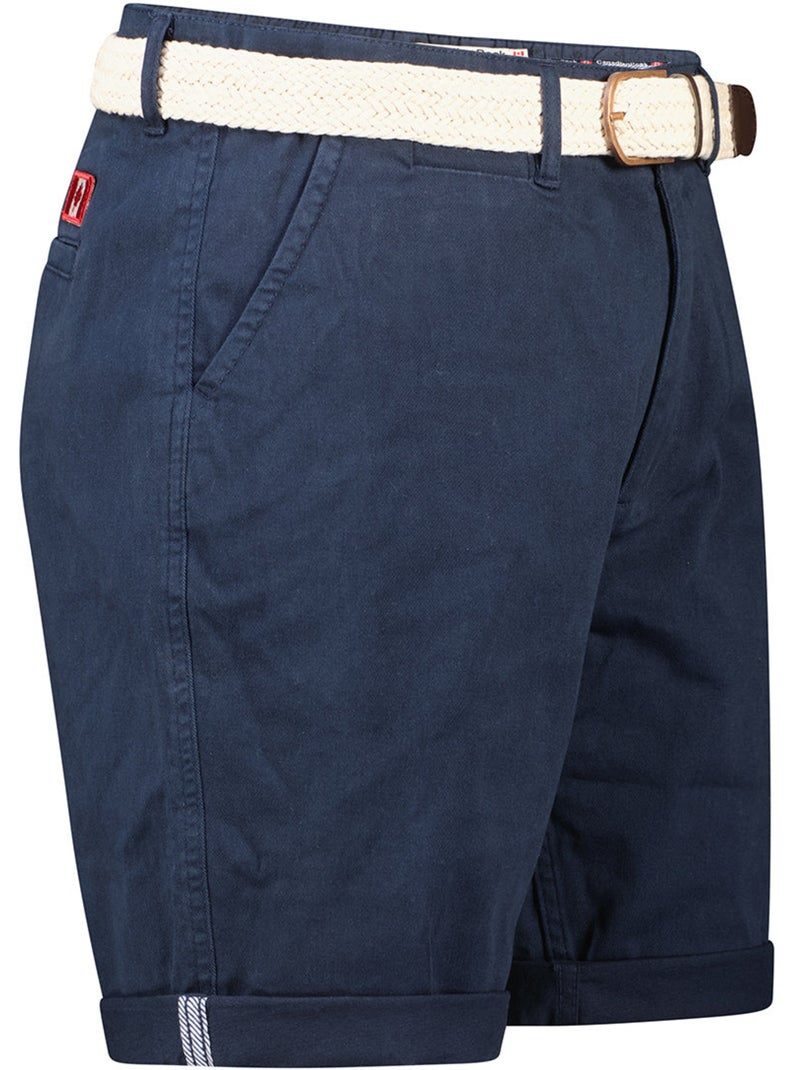 Bermudas chino com cinto plageak – canadian peak Azul-marinho - Kiabi