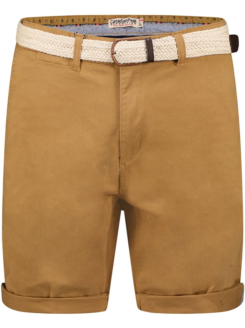 Bermudas chino com cinto plageak – canadian peak Bege - Kiabi