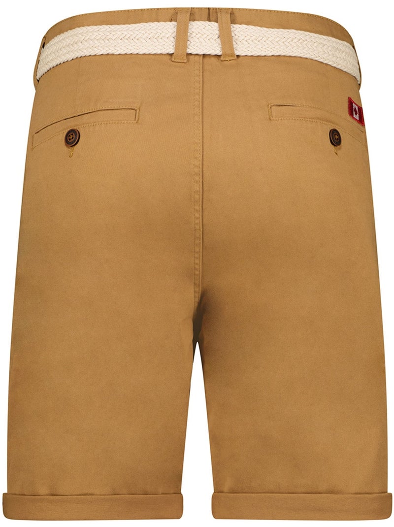 Bermudas chino com cinto plageak – canadian peak Bege - Kiabi