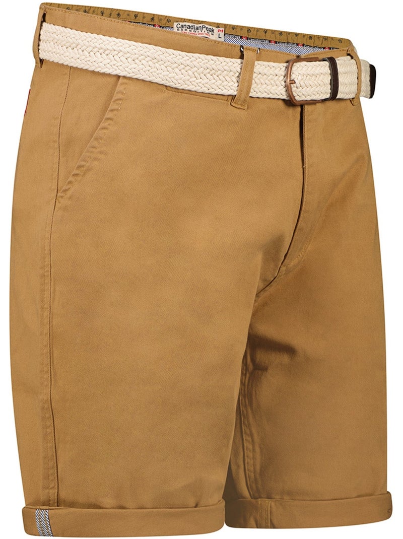 Bermudas chino com cinto plageak – canadian peak Bege - Kiabi