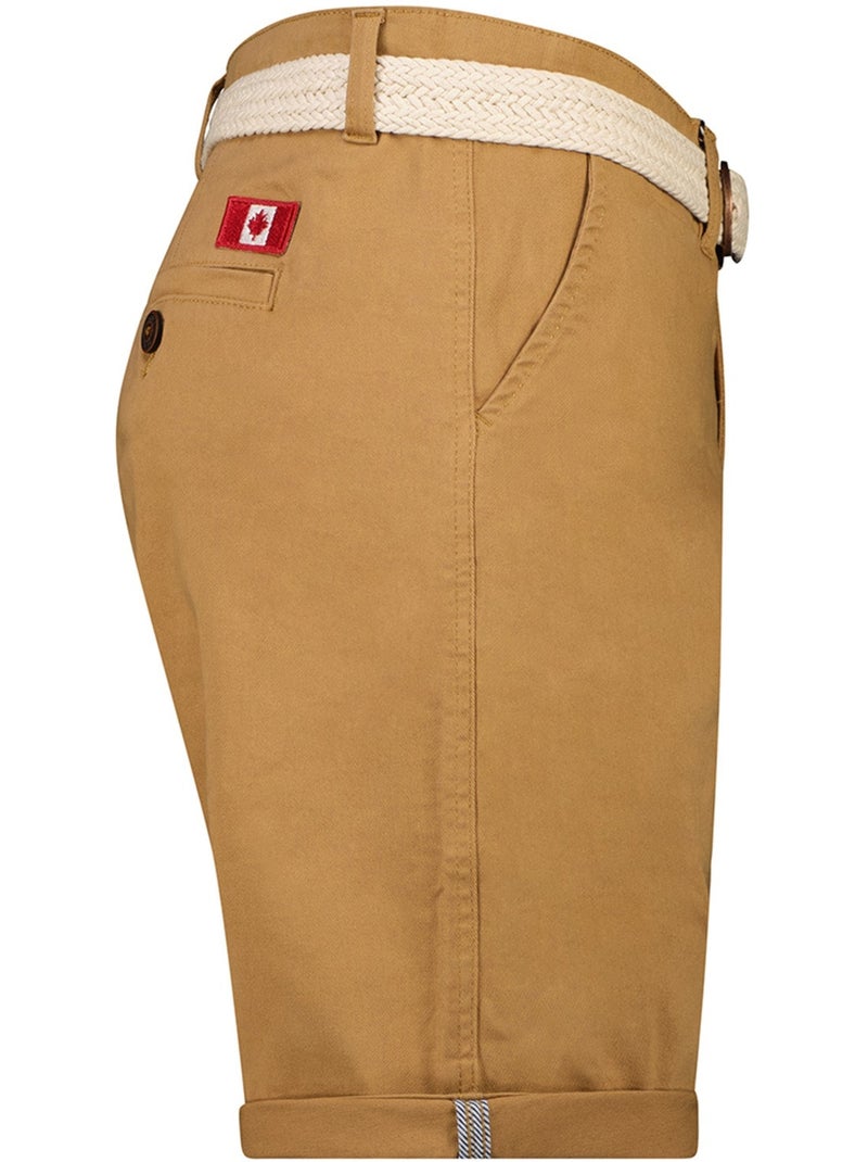 Bermudas chino com cinto plageak – canadian peak Bege - Kiabi