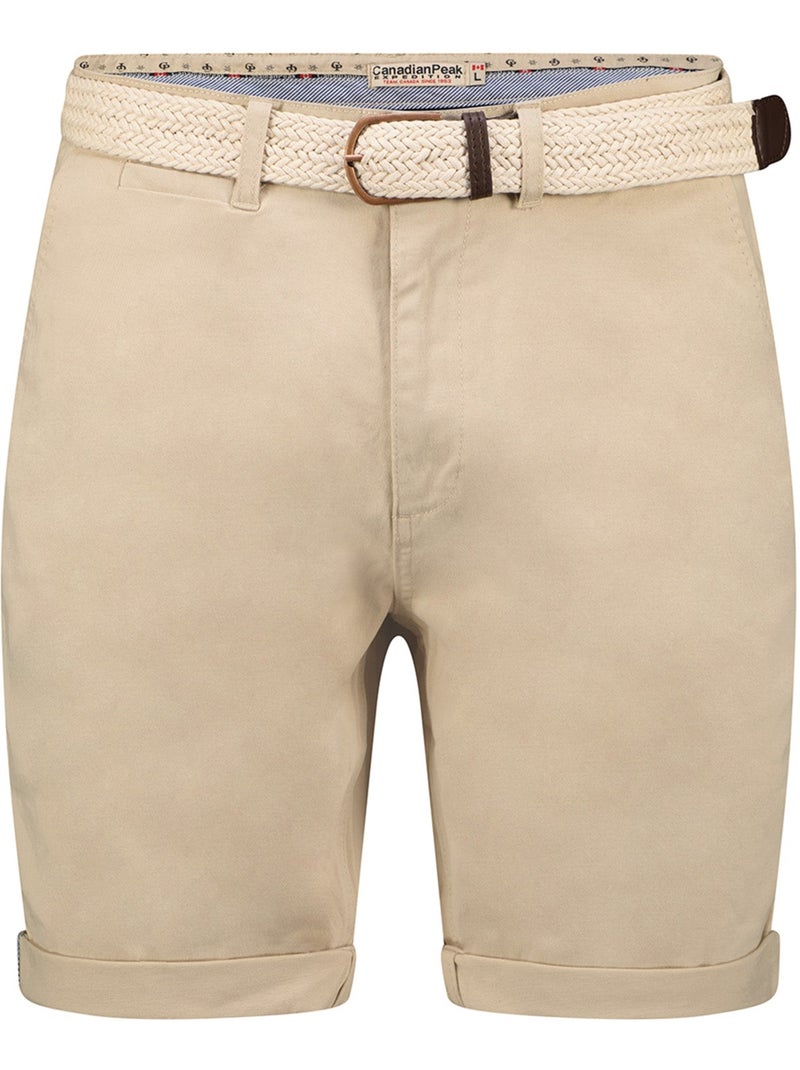 Bermudas chino com cinto plageak – canadian peak Branco sujo - Kiabi