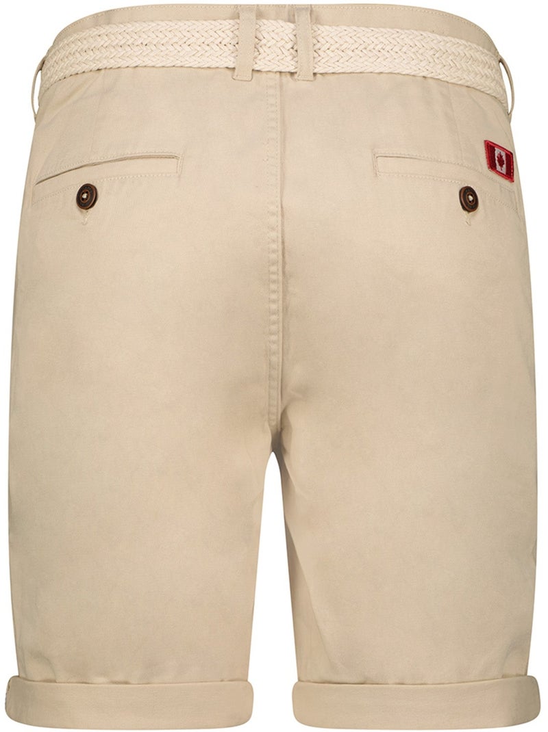 Bermudas chino com cinto plageak – canadian peak Branco sujo - Kiabi